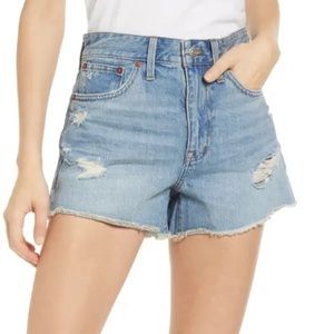 NWT Madewell Relaxed Destructed Edition Denim Shorts